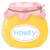 Cute organic honey jar png