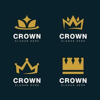 Crown Logo Royal King Queen vector symbol