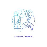Gradient climate change concept, isolated vector, thin line icon representing carbon border adjustment. vector