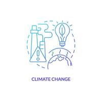 Gradient climate change concept, isolated vector, thin line icon representing carbon border adjustment. vector