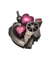 3D Heart Machine Transparent Background PNG Image Ai Generative