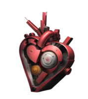 3D Heart Machine Transparent Background PNG Image Ai Generative