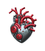 3D Heart Machine Transparent Background PNG Image Ai Generative