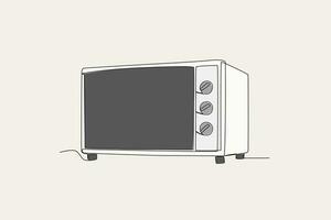 Color illustration of an oven vector