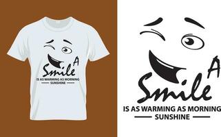 Smile t-shirt design, happy, love, care, vector best poster, sticker, card and mug for print design.