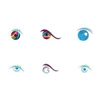 Contact Lenses Eye Vision Spark Colorful Logo Design Inspiration vector