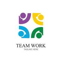 Team Work Logo Design,Together. Modern Social Network Team Logo Design vector