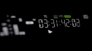 Running timecode on the pro HD VCR video