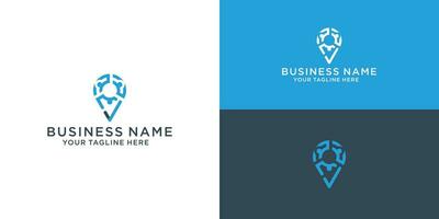 Locate community logo design vector