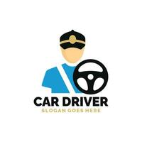 Car driver logo design vector illustration