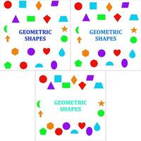 Geometric shapes types animation vector