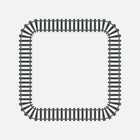 Train road square. Railway subway. Vector