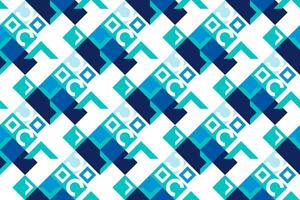 geometric seamless pattern with blue light color vector