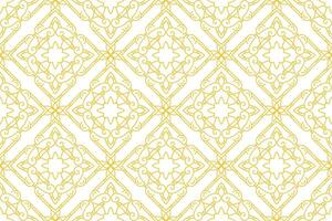 oriental modelo. blanco y oro antecedentes con Arábica ornamento. patrón, antecedentes y fondo de pantalla para tu diseño. textil ornamento. vector ilustración.