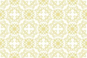 oriental pattern. White and gold background with Arabic ornament. Pattern, background and wallpaper for your design. Textile ornament. Vector illustration.