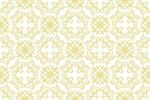 oriental modelo. blanco y oro antecedentes con Arábica ornamento. patrón, antecedentes y fondo de pantalla para tu diseño. textil ornamento. vector ilustración.