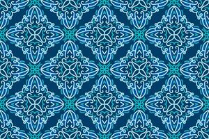 oriental pattern. blue background with Arabic ornament. Pattern, background and wallpaper for your design. Textile ornament. Vector illustration.