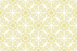 oriental modelo. blanco y oro antecedentes con Arábica ornamento. patrón, antecedentes y fondo de pantalla para tu diseño. textil ornamento. vector ilustración.