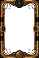 Steam punk Border Frame PNG Transparent Background Ai Generative