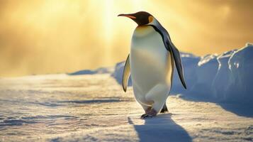 Emperor Penguin Chicks. Emperor penguins of South Georgia. Generative Ai photo