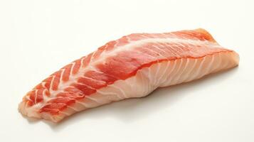 Snapper fish. Cod fillet of snapper on white background. Generative Ai photo