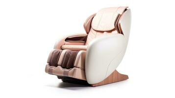 electric massage chair isolated on white background. Generative Ai photo