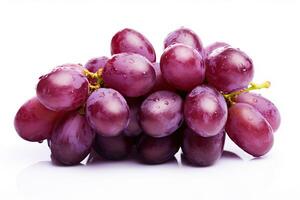 Fresh grapes isolated on white background. Generative Ai photo