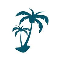 Palm tree summer logo template vector