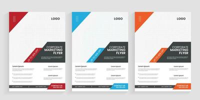 empresa volante con eps-10 fuente archivo, listo para imprimir márketing uno página folleto vector