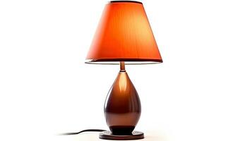 Table lamp isolated on white background. Idea for interior design. Generative Ai photo