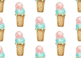sweet pattern. Endless design with food, sweets, ice cream. Seamless pattern for textile, nursery, wall art, digital paper vector