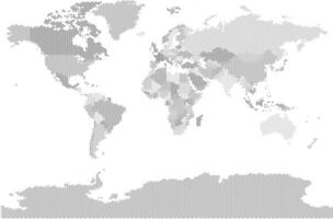 mundo mapa desde triangulos infografía elemento vector