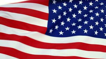Estados Unidos bandera ondulación en el viento video