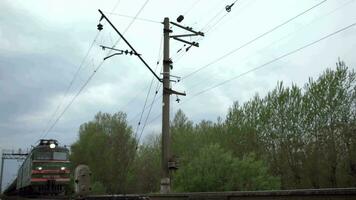 Freight train shot from low angle video