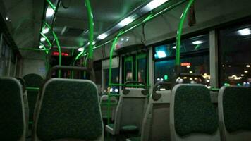View inside the night bus video