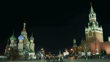 Kremlin and Basil's cathedral Red Square in Moscow video