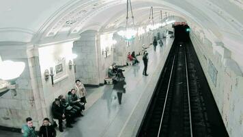 Trains arrival and runaway Time lapse video