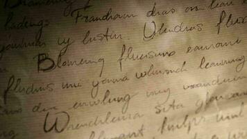 abstrato inscrições em Castanho vintage papel fundo video