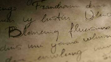 abstrato inscrições em Castanho vintage papel fundo video