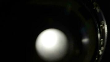 Clásico película lente Disparo desde espalda video