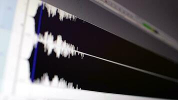 sequenza temporale finestra con waveform messa a fuoco traino video