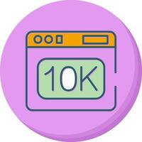 icono de vector de 10k