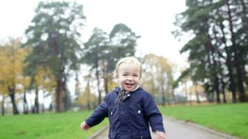 A little boy is walking video