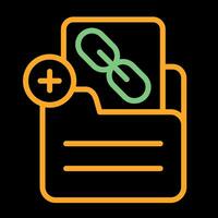 Document Insert Link Vector Icon