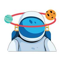 Trendy Space Explorer vector