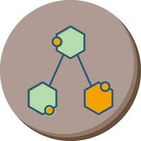 icono de vector de estructura química