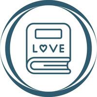 Love story book Vector Icon