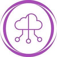 Hybrid Cloud Vector Icon