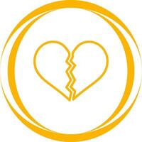 Broken Heart Vector Icon