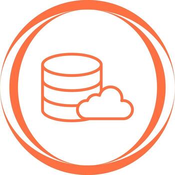 Cloud Database Vector Icon